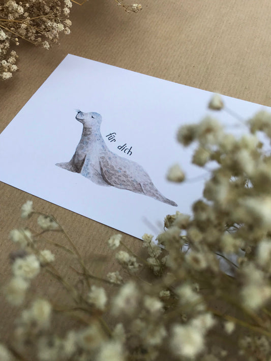 Postkarte "Seehund - Für dich"