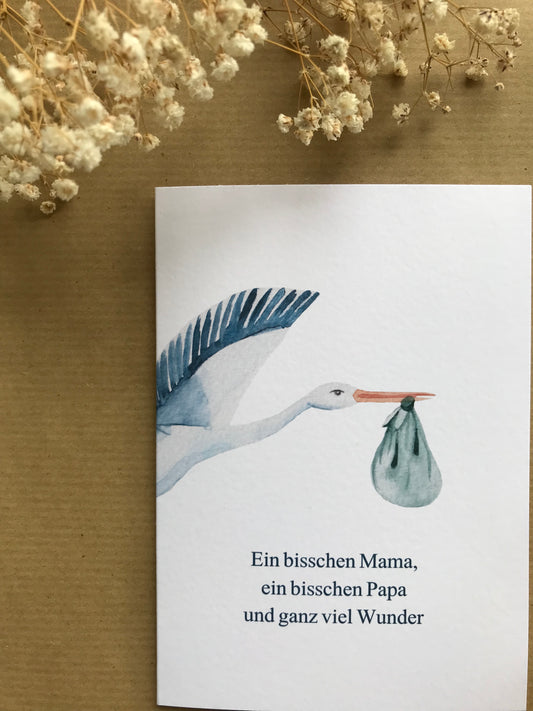 Klappkarte "Zur Geburt"