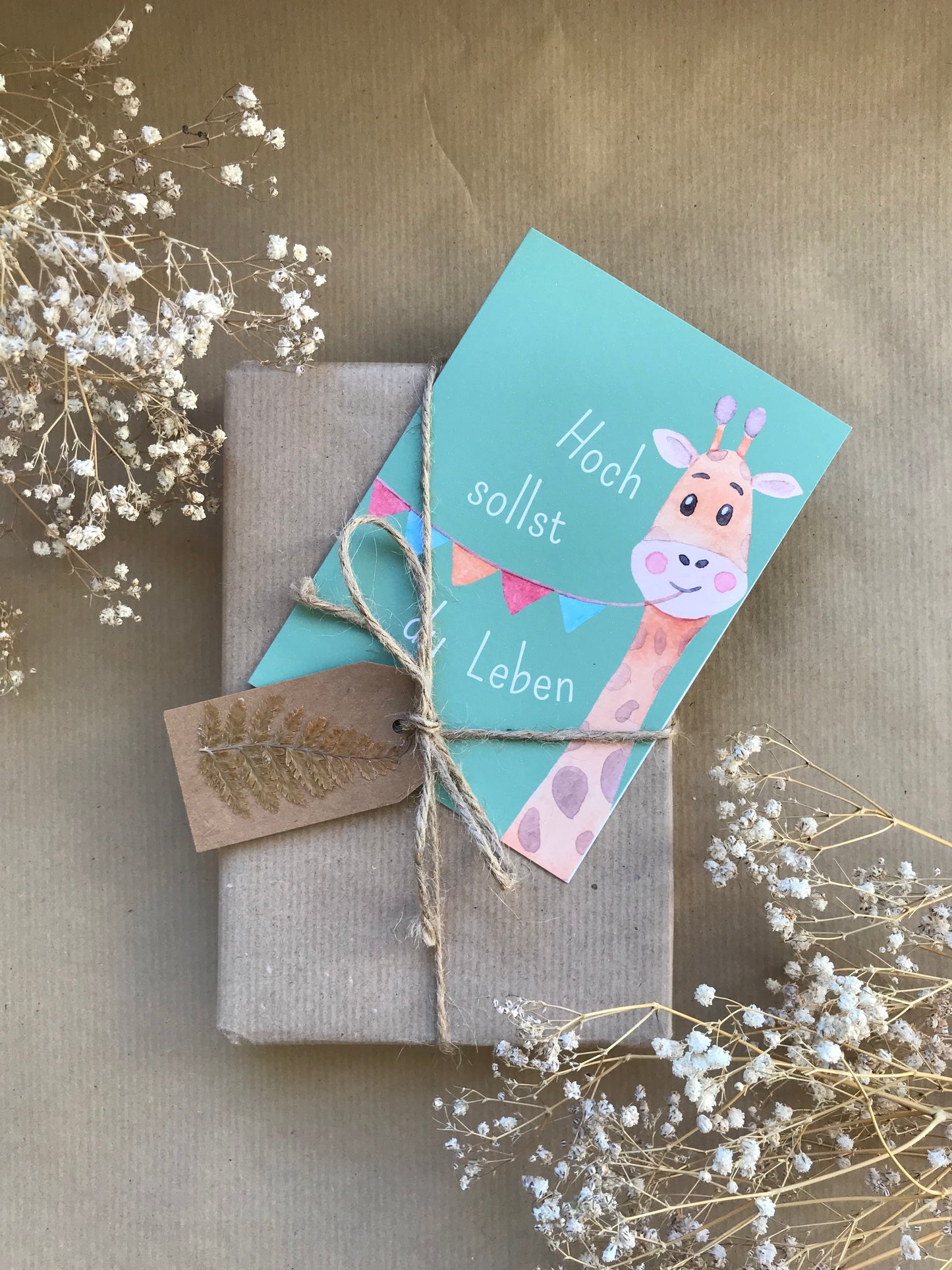 Klappkarte „Hoch sollst du leben“