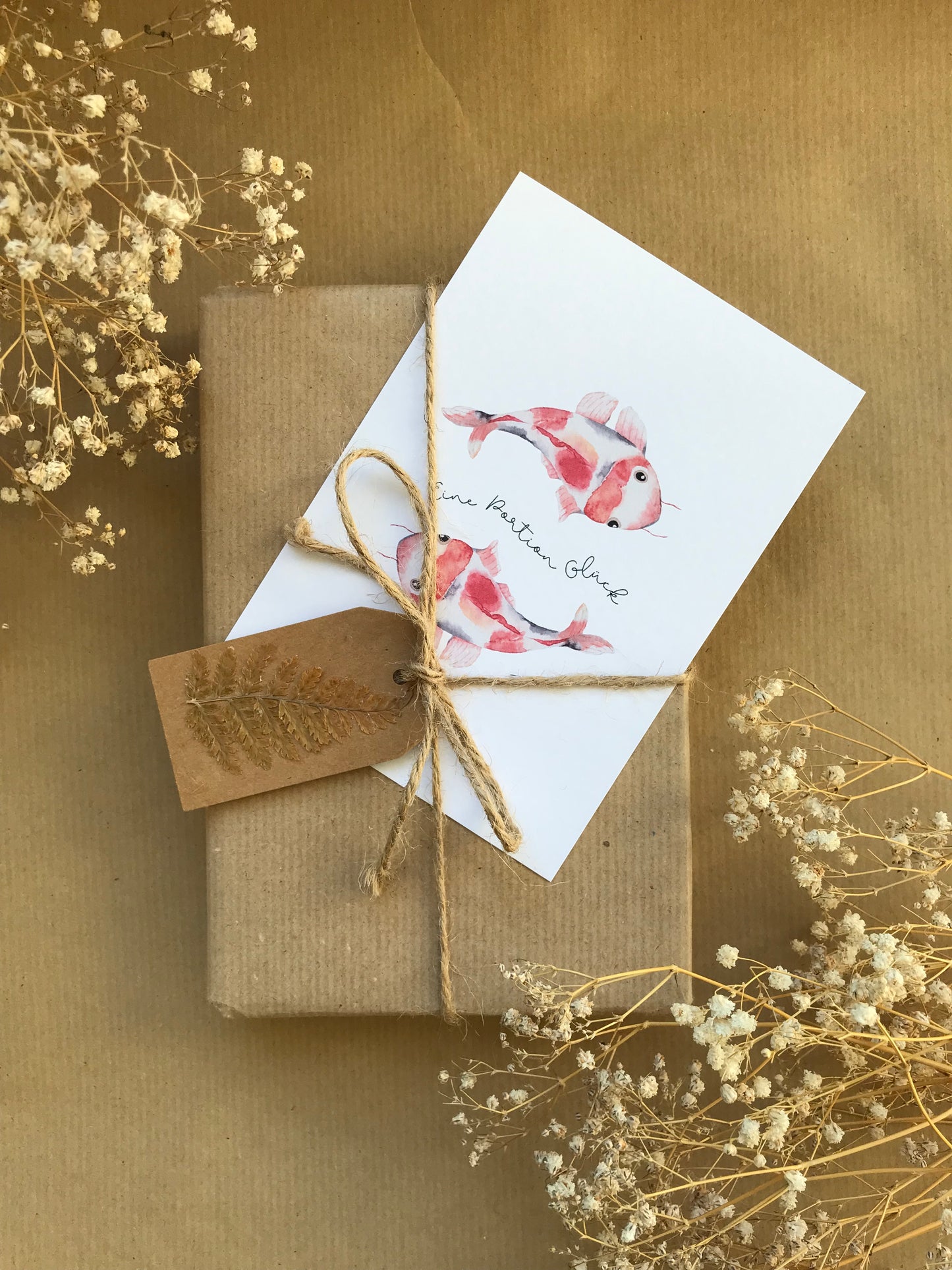 Postkarte "Koi - Portion Glück"