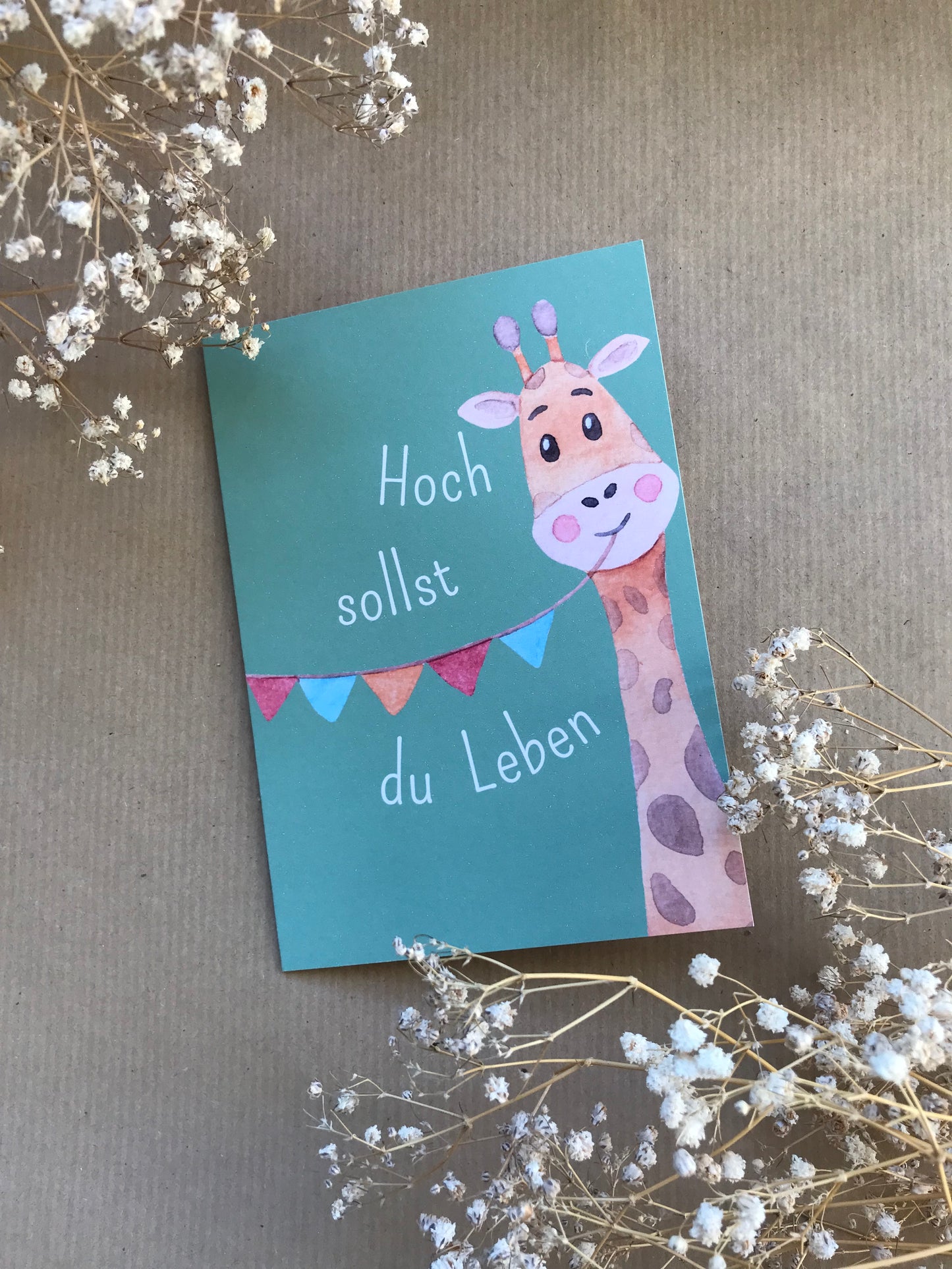 Klappkarte „Hoch sollst du leben“