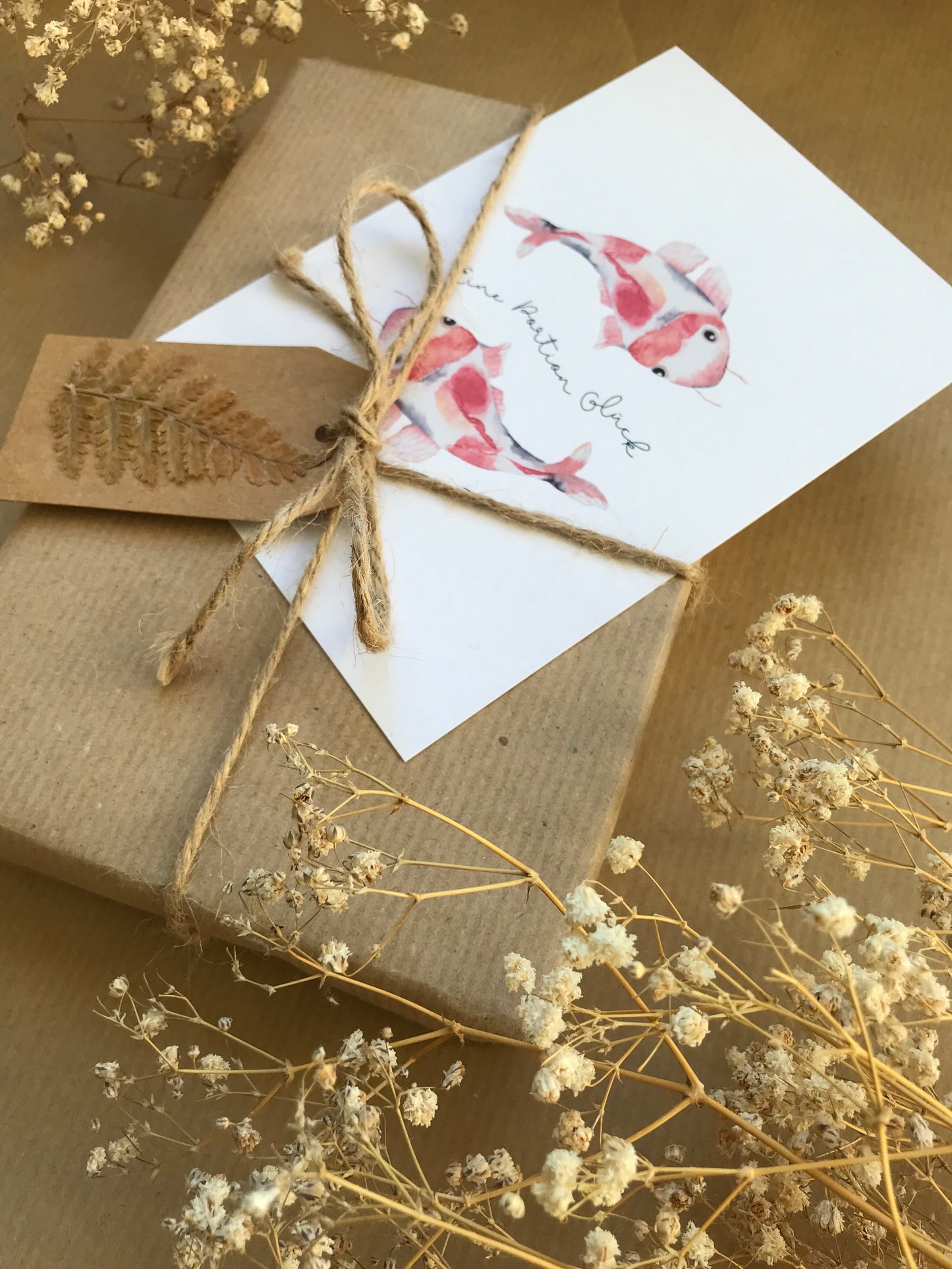 Postkarte "Koi - Portion Glück"