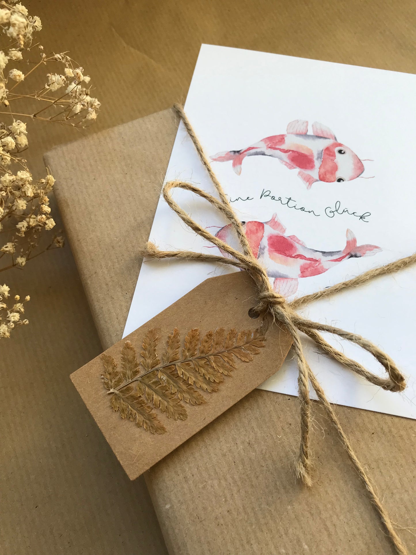 Postkarte "Koi - Portion Glück"