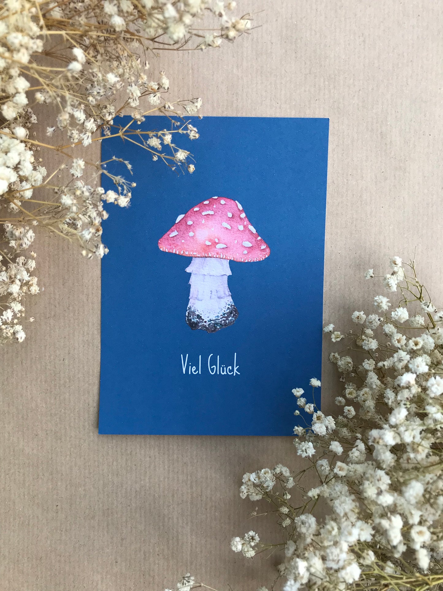 Postkarte "Fliegenpilz - Viel Glück"