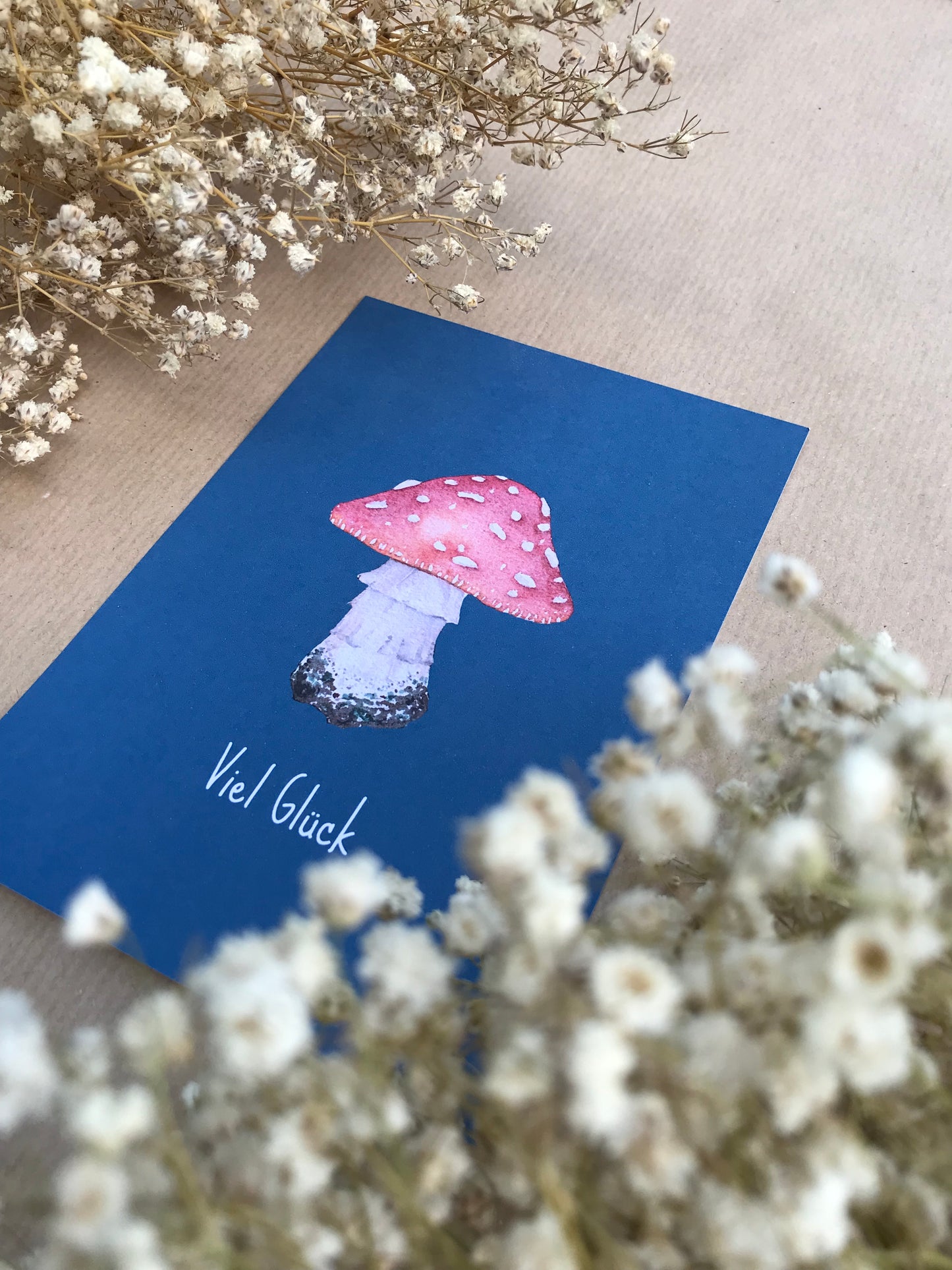 Postkarte "Fliegenpilz - Viel Glück"