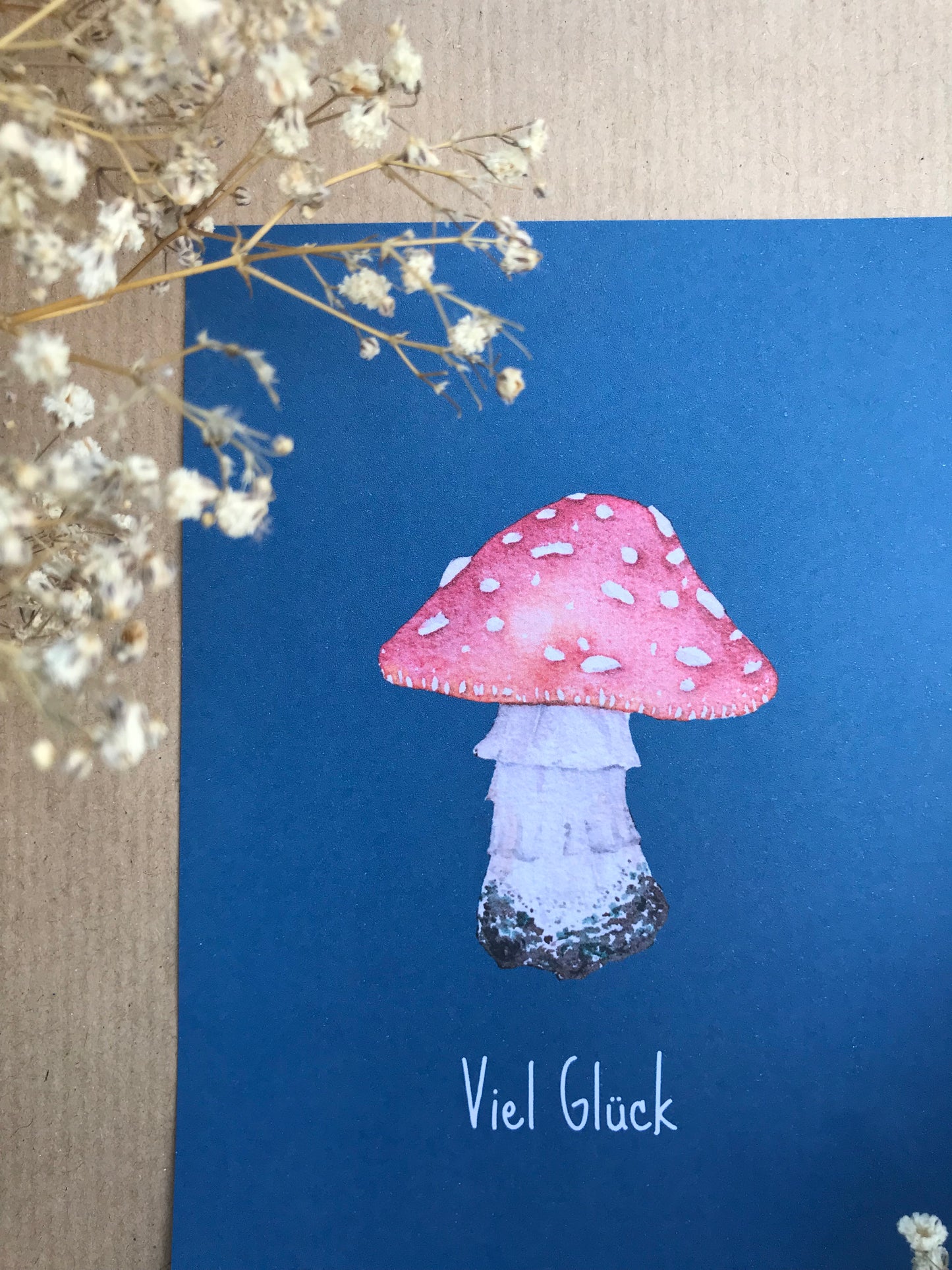 Postkarte "Fliegenpilz - Viel Glück"