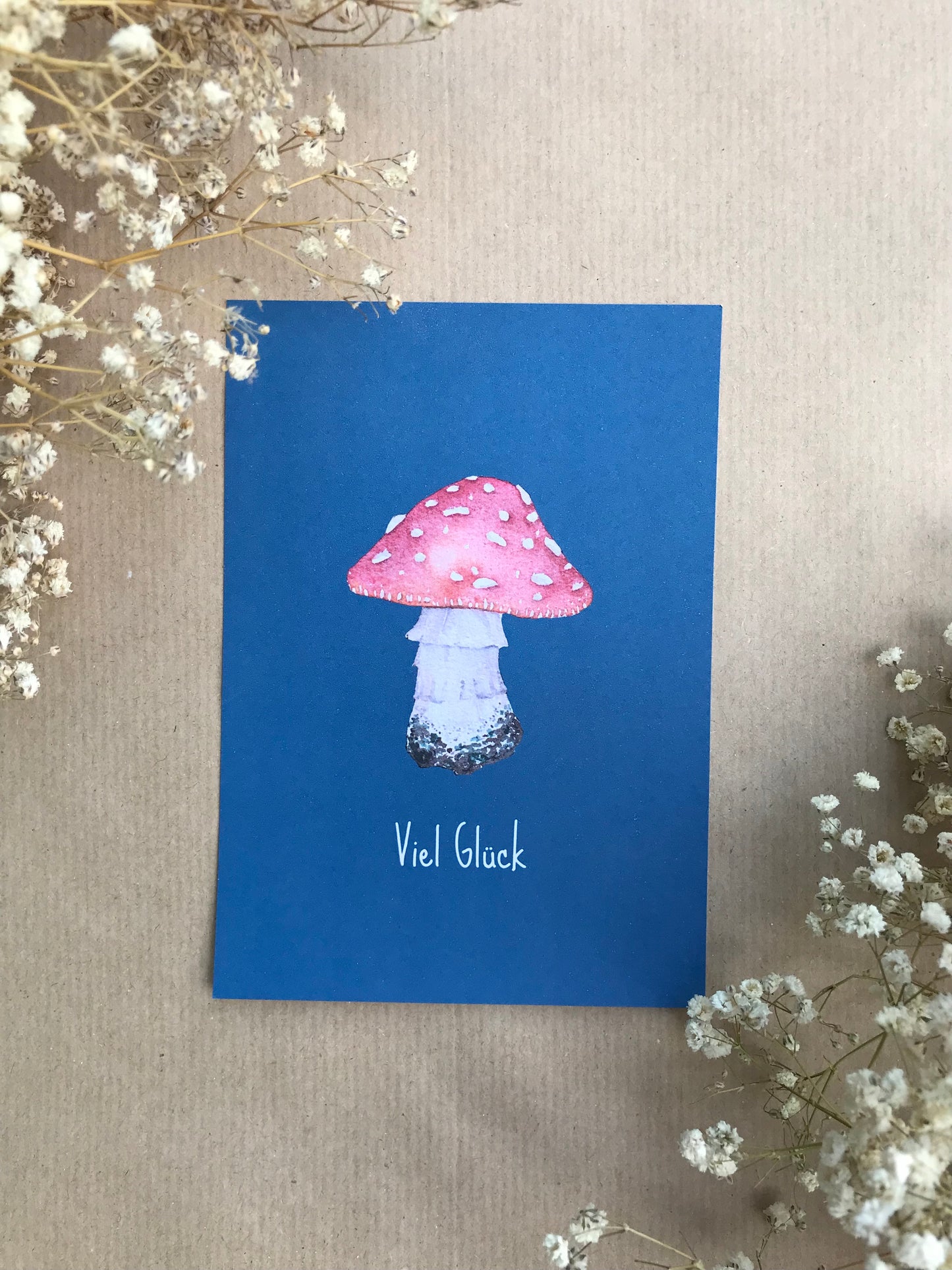 Postkarte "Fliegenpilz - Viel Glück"