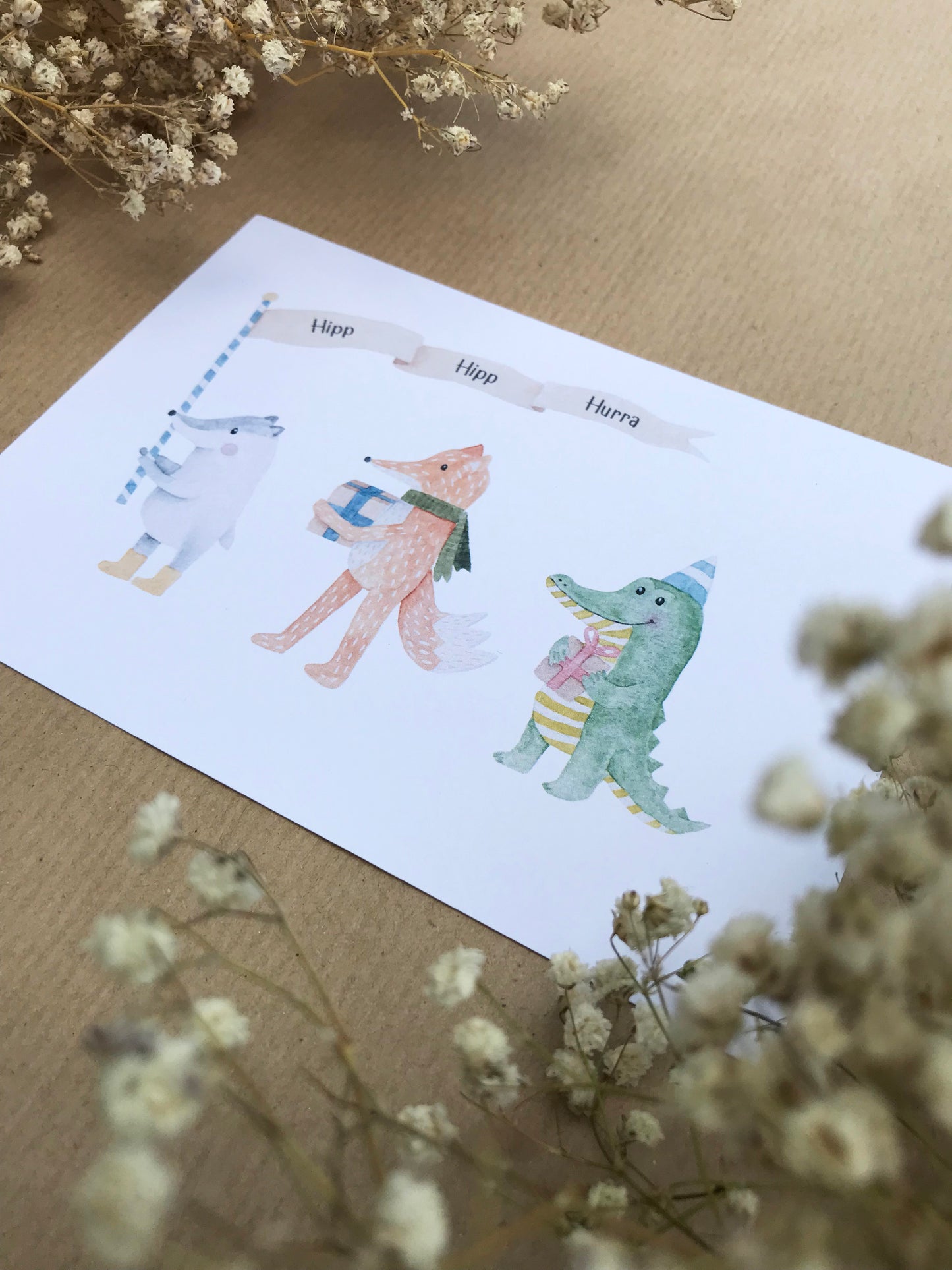 Postkarte "Tierparade"