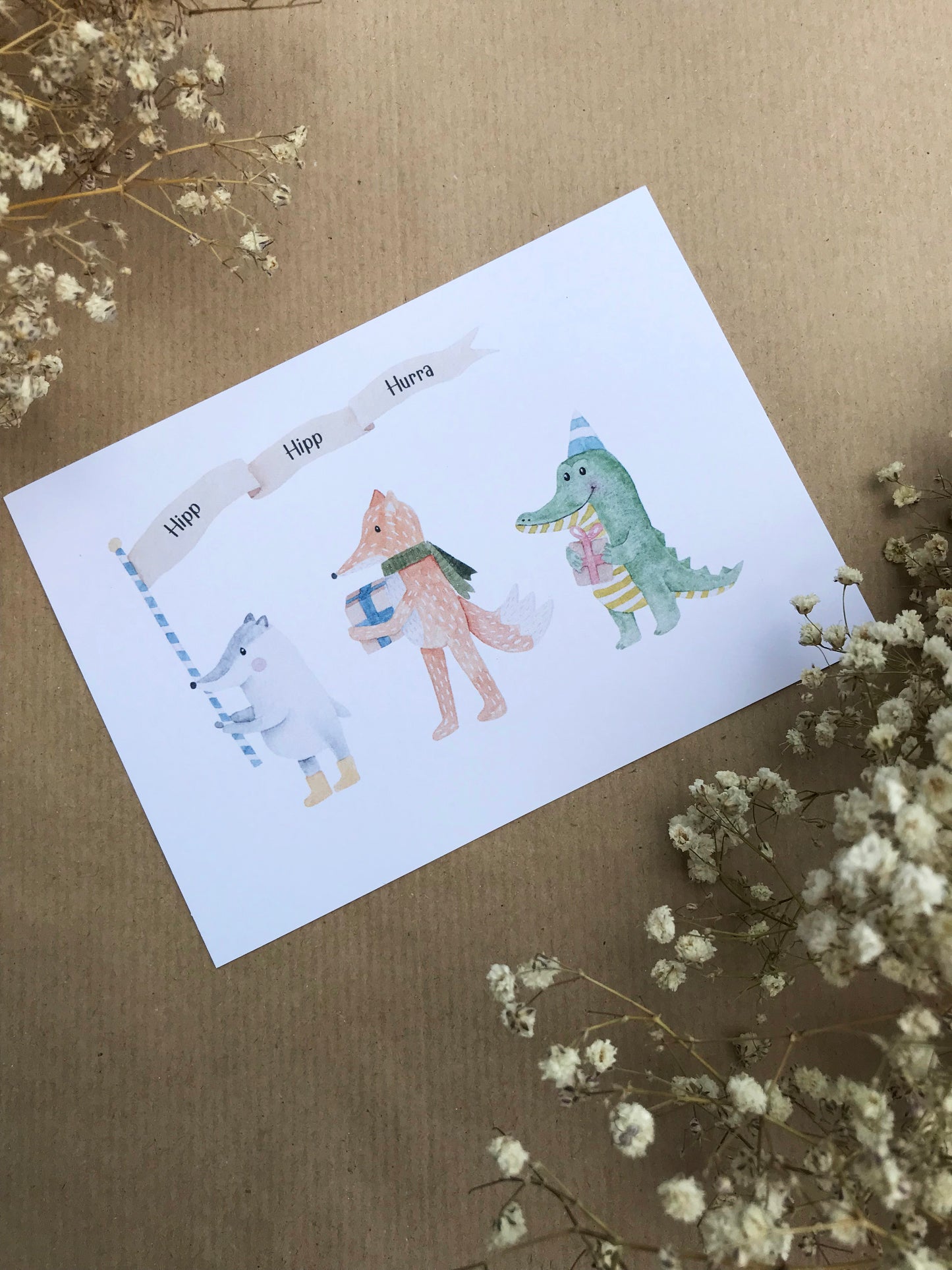 Postkarte "Tierparade"
