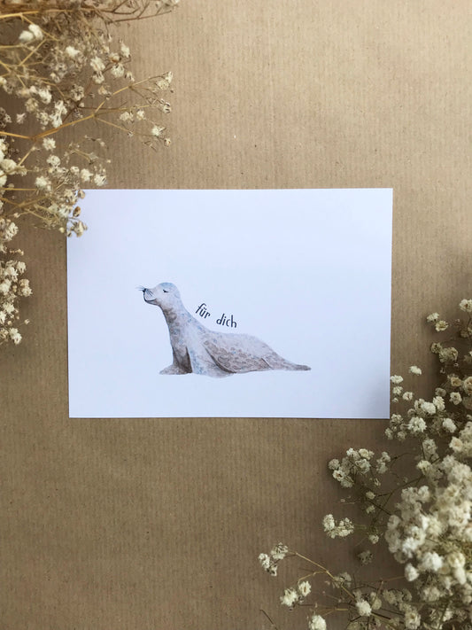 Postkarte "Seehund - Für dich"