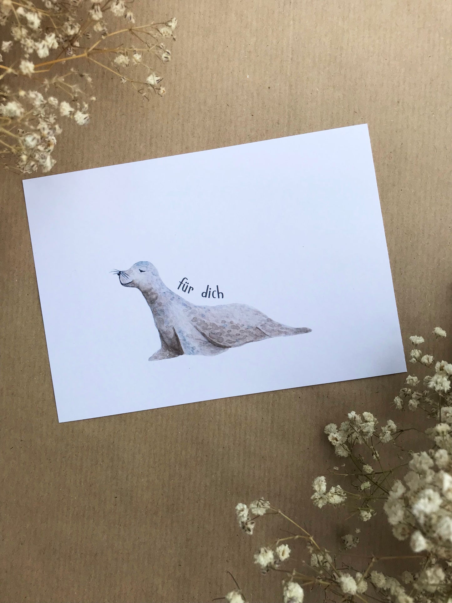 Postkarte "Seehund - Für dich"
