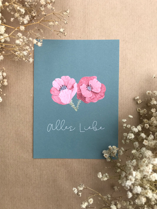 Postkarte "Alles Liebe"