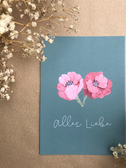 Postkarte "Alles Liebe"