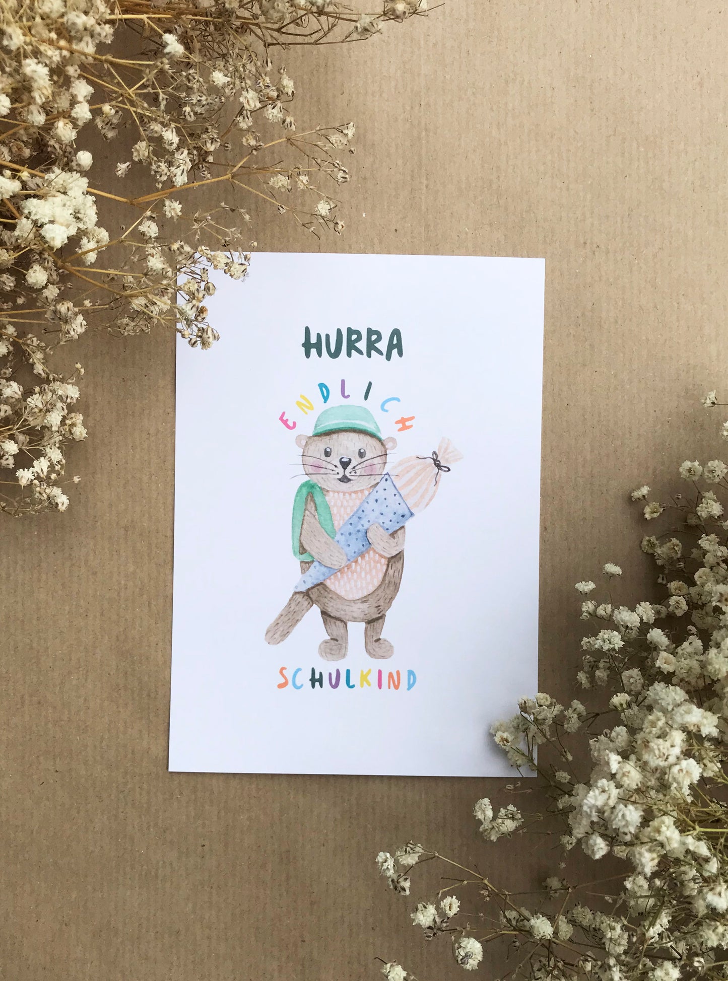 Postkarte "Endlich Schulkind"