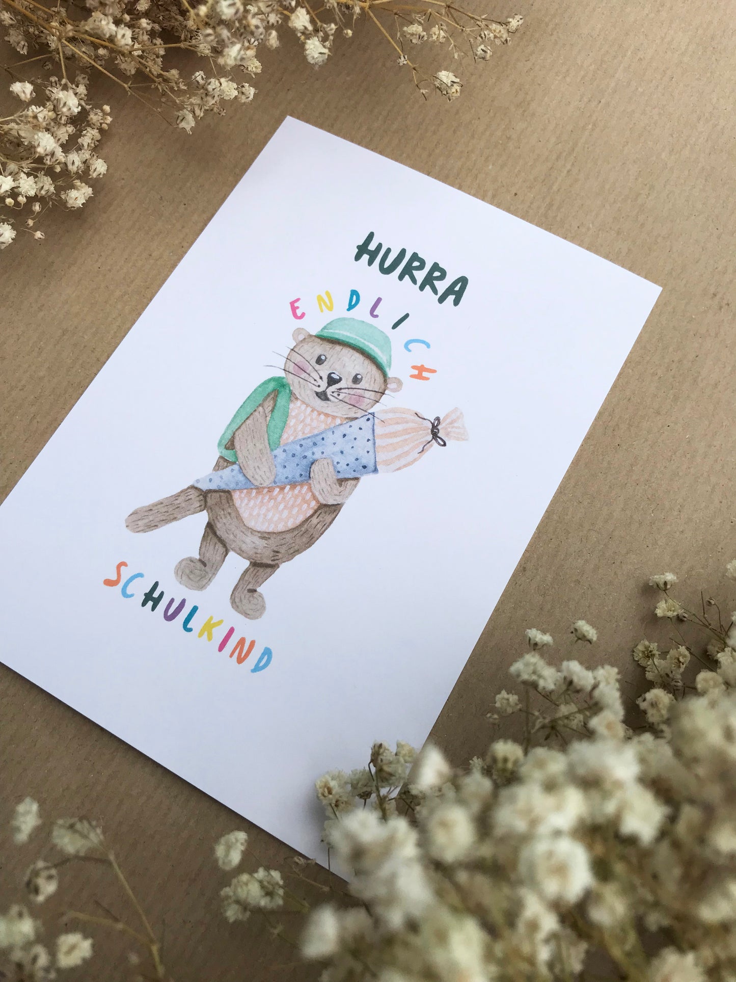 Postkarte "Endlich Schulkind"