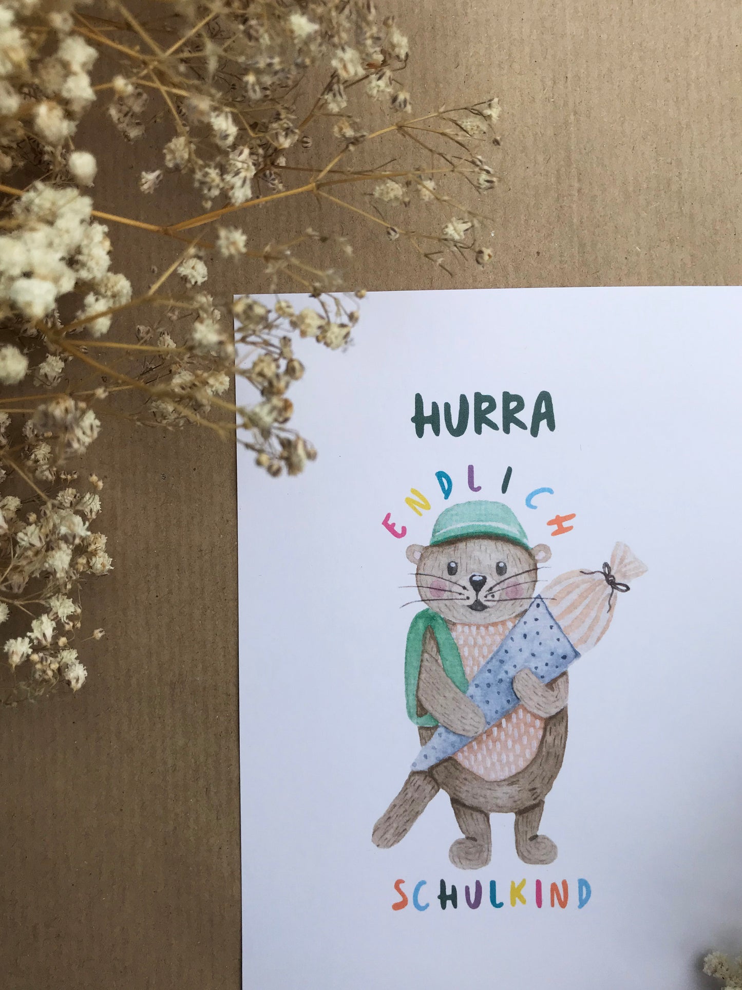 Postkarte "Endlich Schulkind"