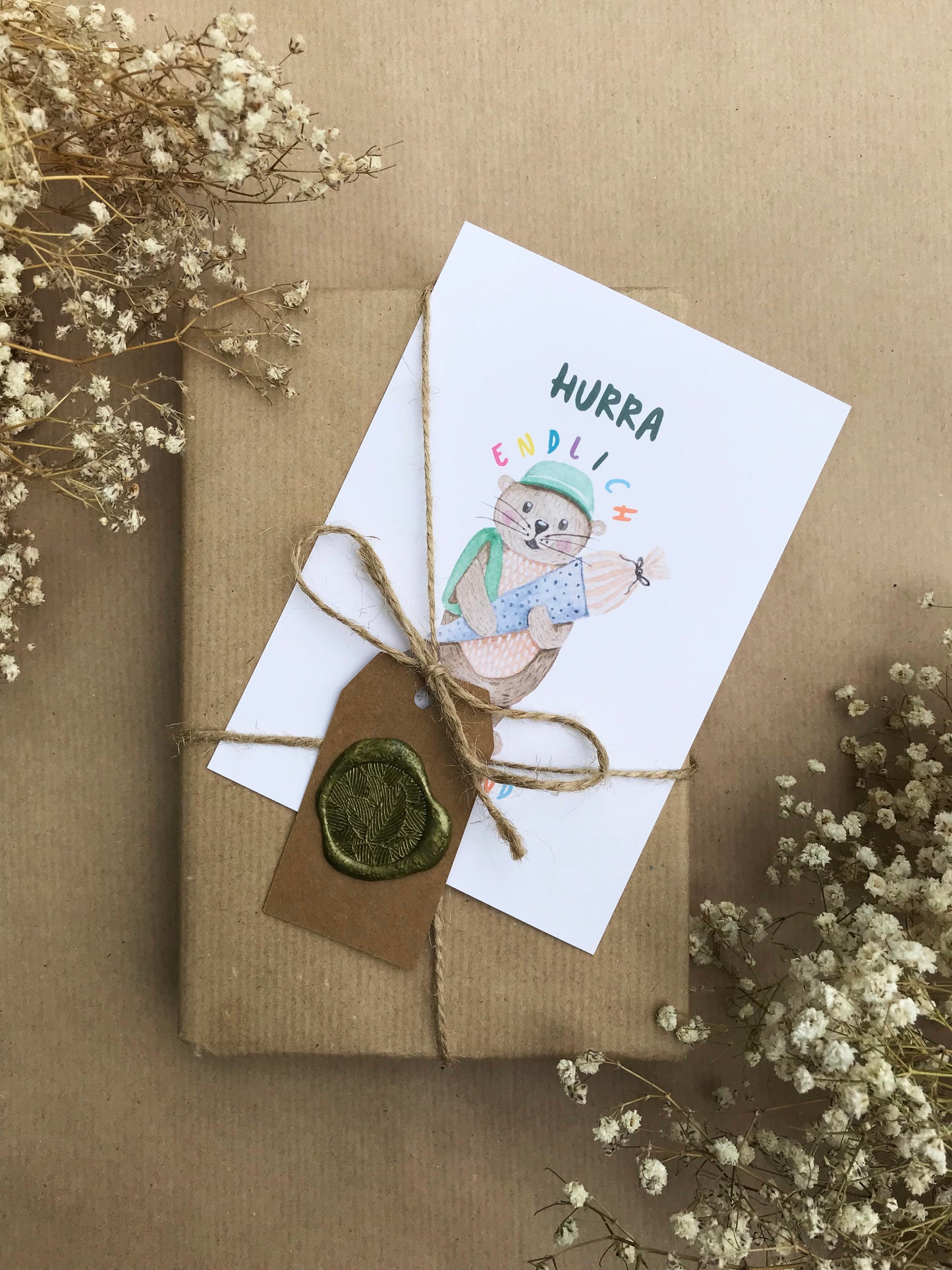 Postkarte "Endlich Schulkind"
