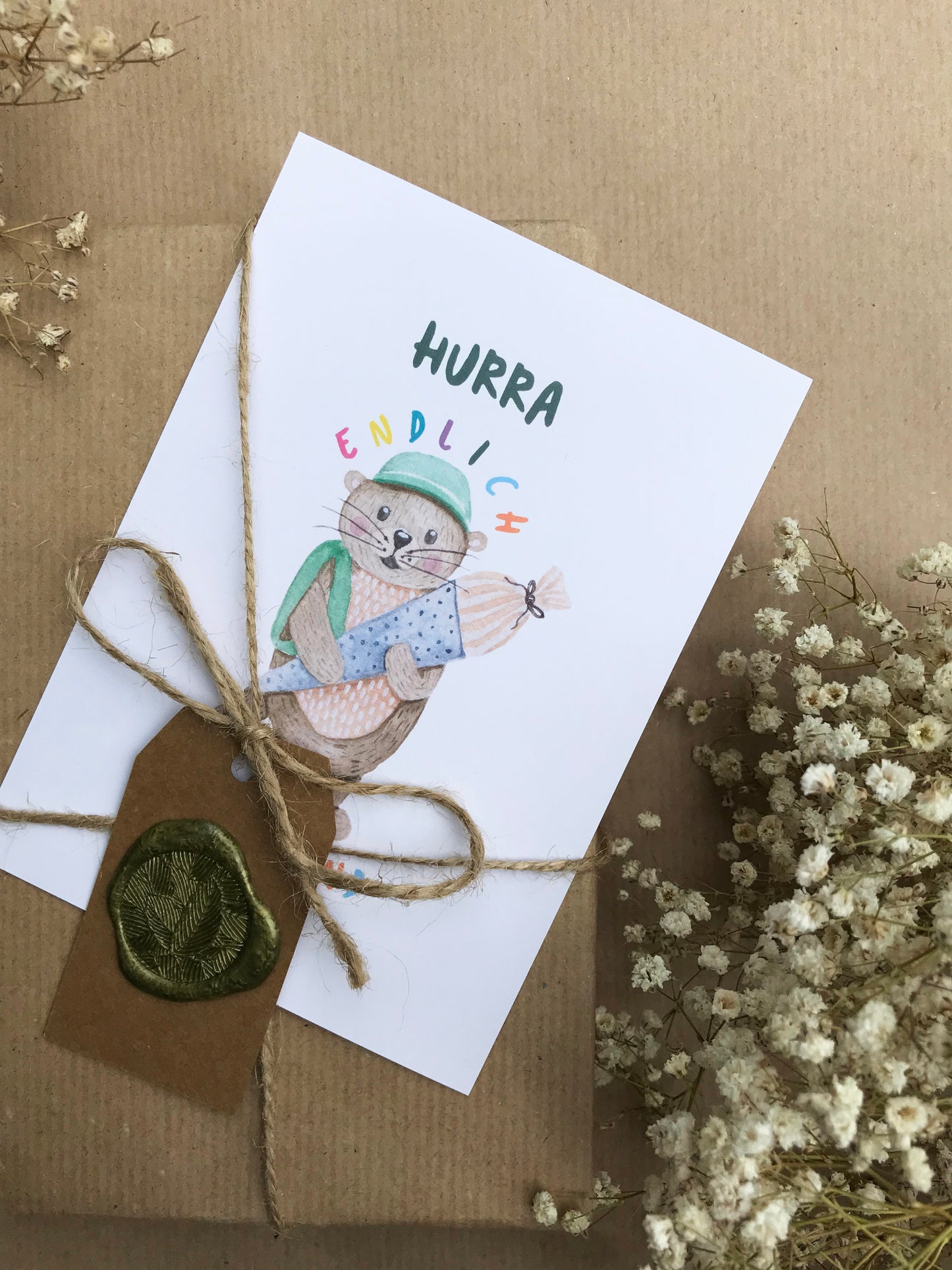 Postkarte "Endlich Schulkind"