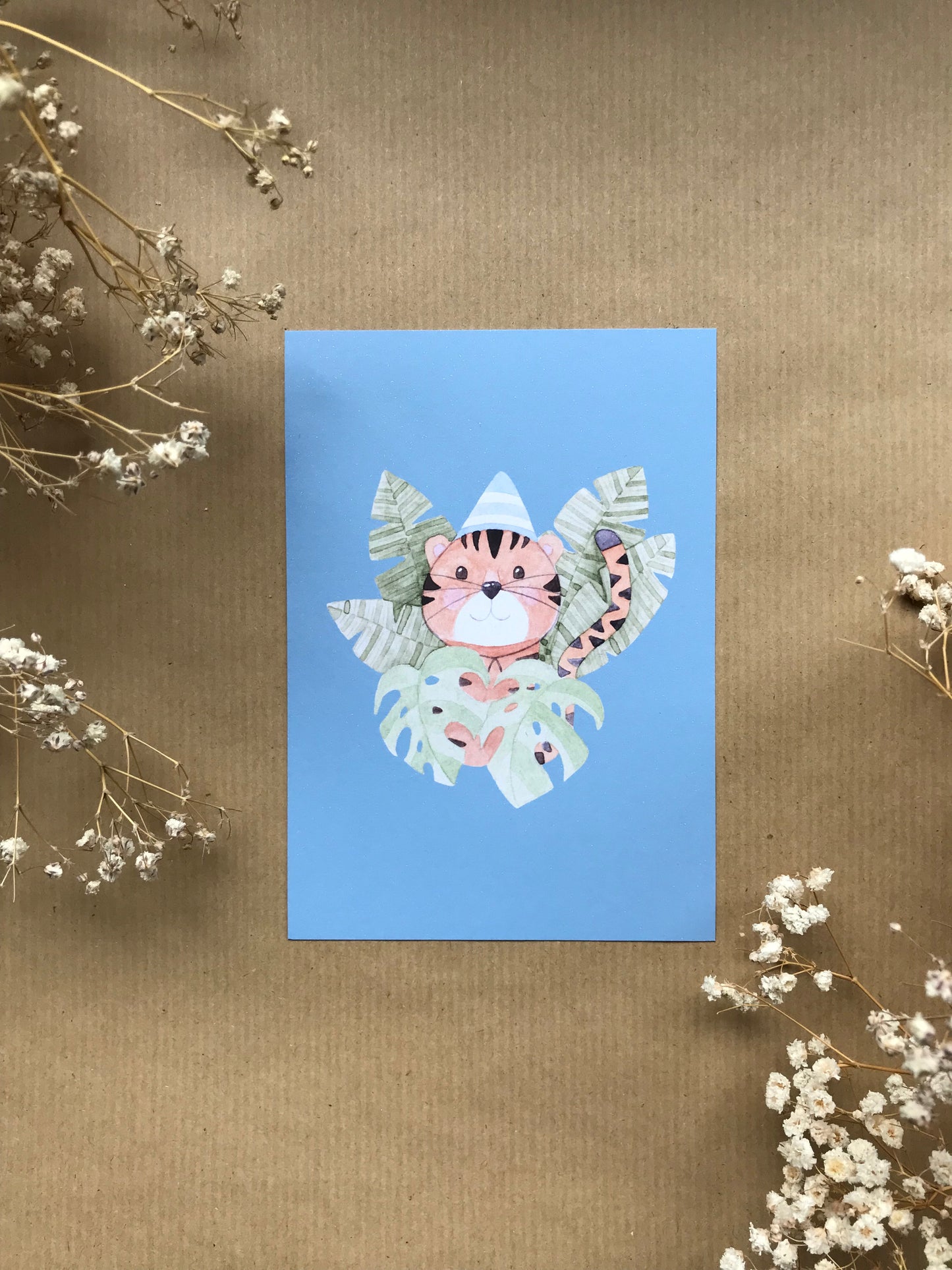 Postkarte "Geburtstagstiger"