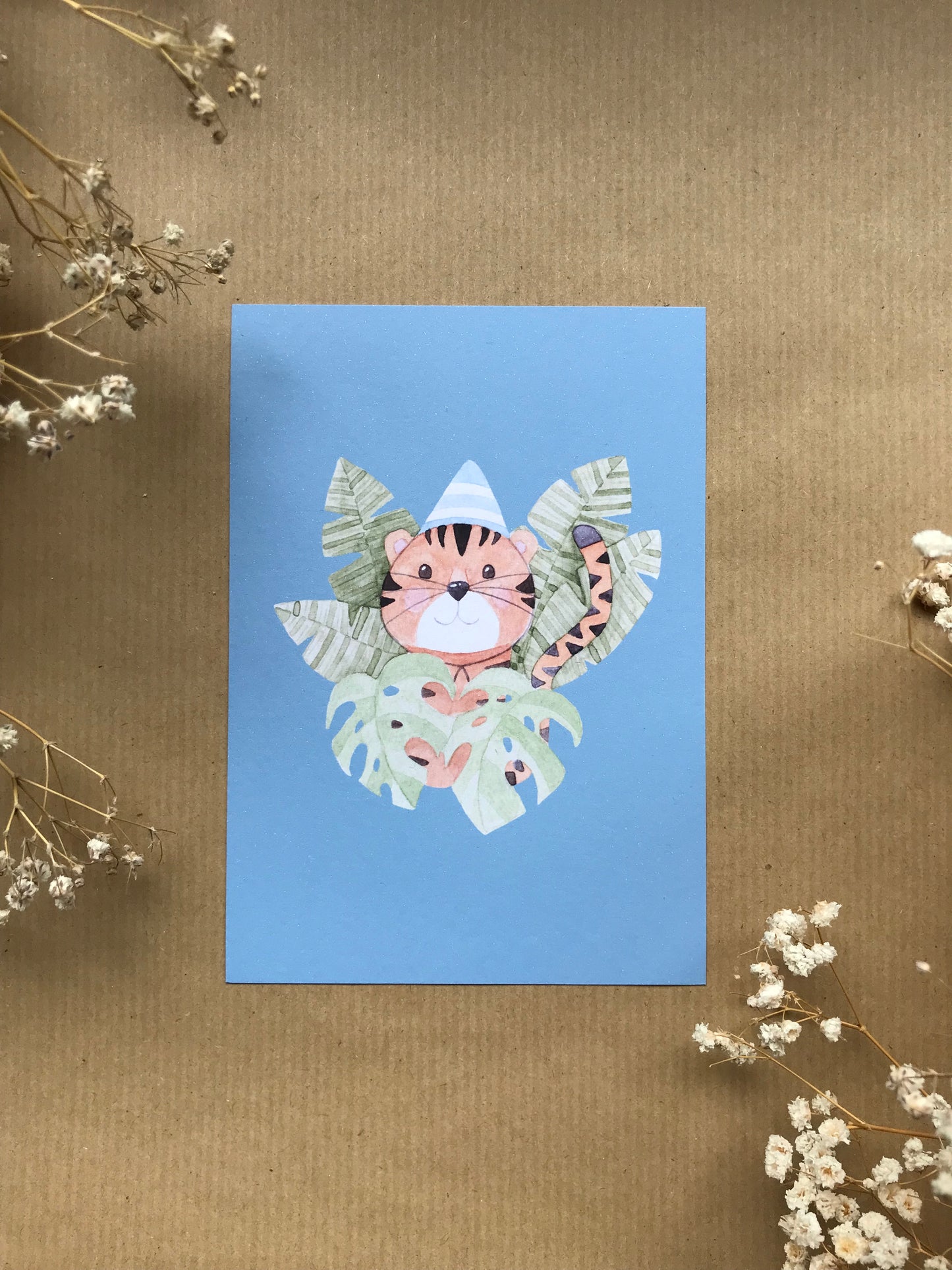 Postkarte "Geburtstagstiger"