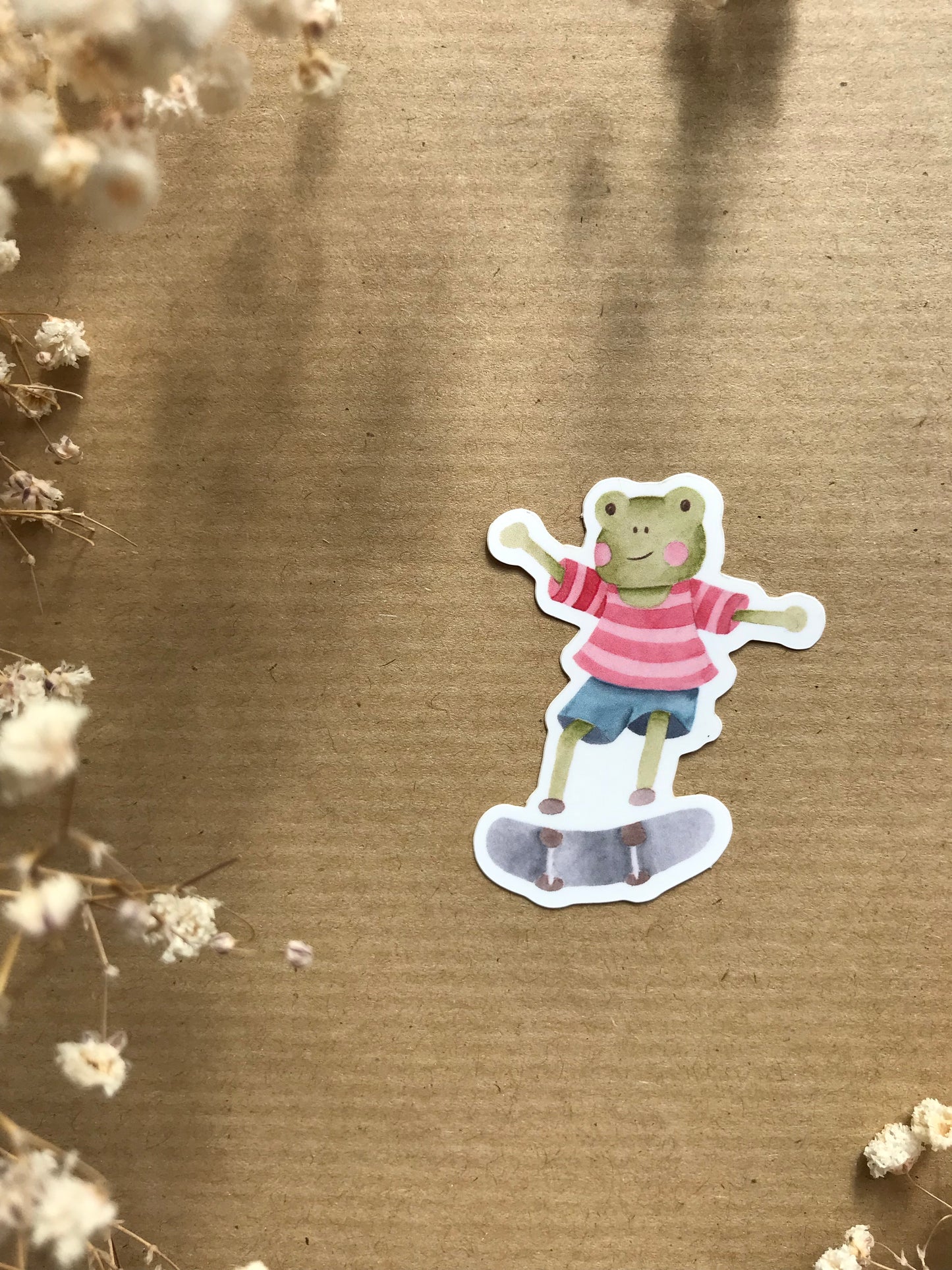Sticker „Frosch mit Skateboard“