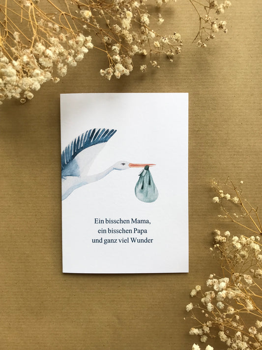 Klappkarte "Zur Geburt"